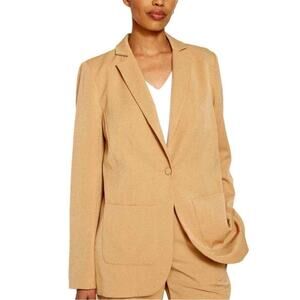 NWT New Universal Standard French 75 Blazer in Iced Coffee Tan Size 14-16
